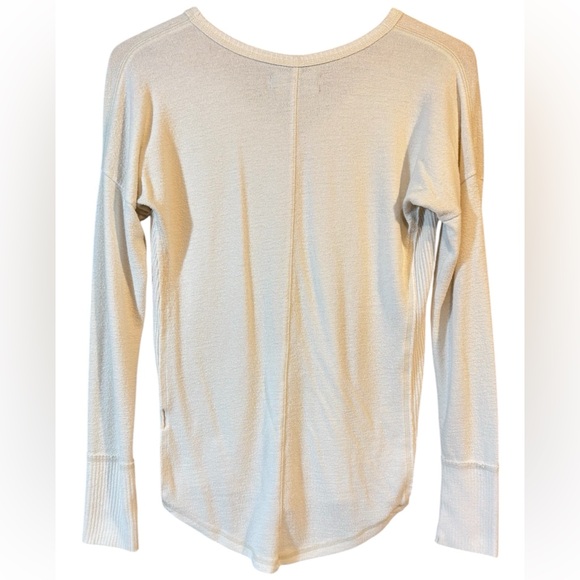 Abercrombie & Fitch Womens Size S V-Neck Cozy Soft Sweater White Draped - Picture 2 of 6